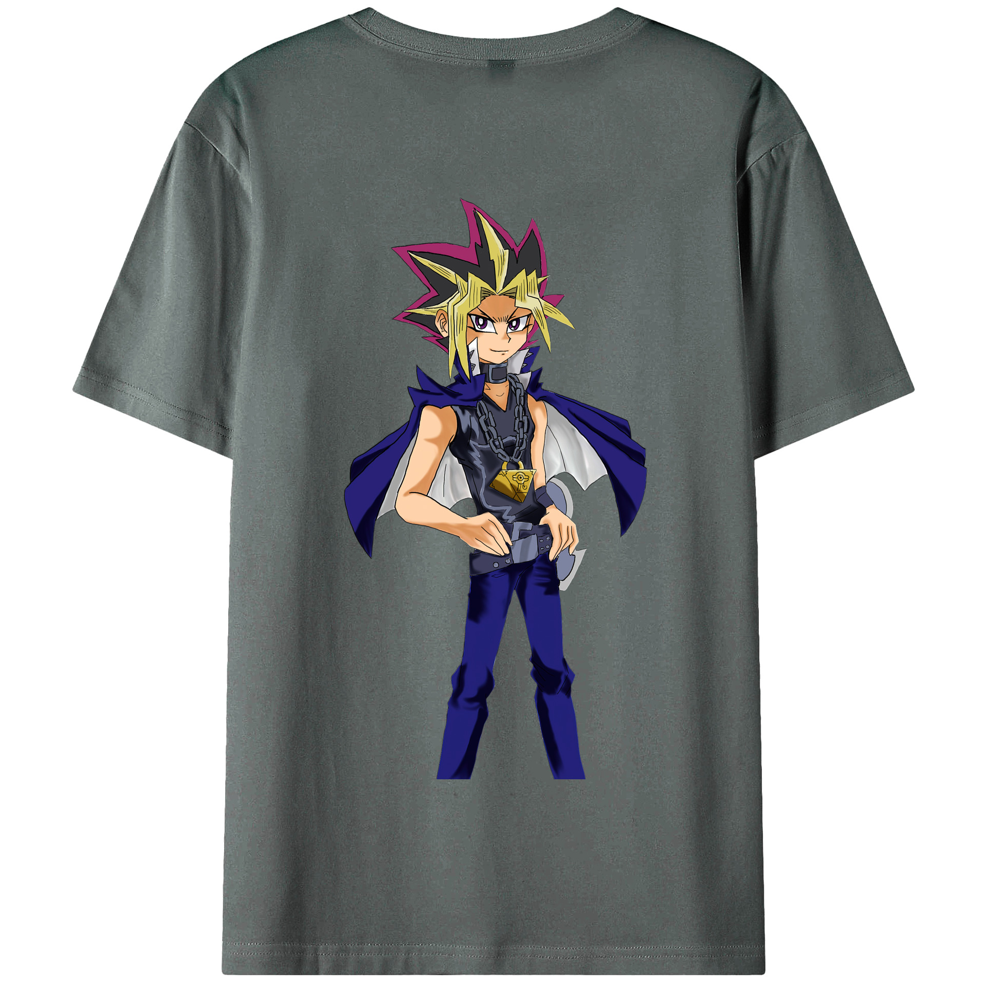 （画像用） 遊☆戯☆王 Yu-Gi-Oh! 綿100％半袖Tシャツ（背面プリント）